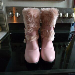 Pink Boots with Bows 8